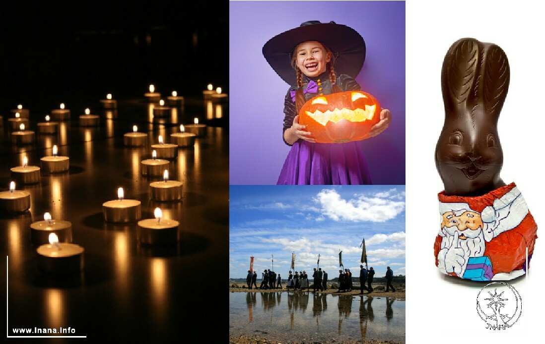 Kerzen, Halloween-Kind, Fronleichnahmsumzug, Osterhase-Nikolaus