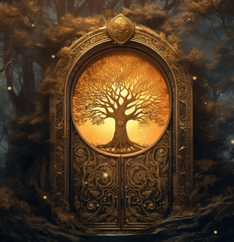 Portal mit einem Baum