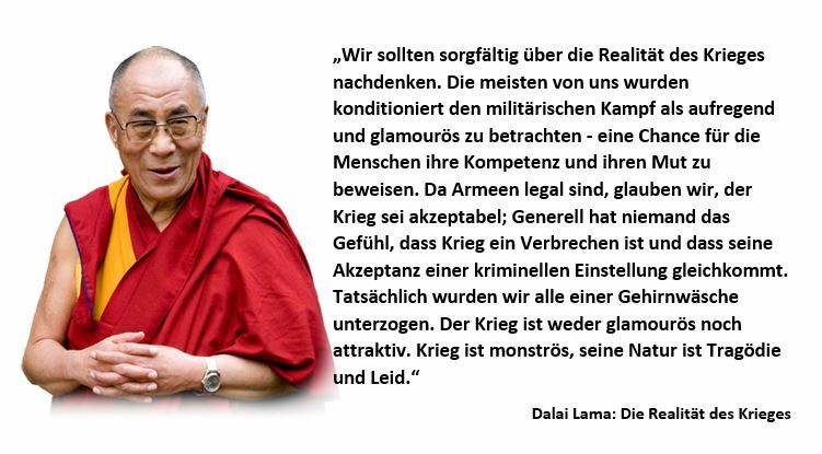 Dalai Lama: Realität des Krieges