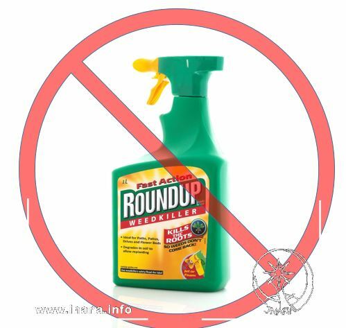 Pestizid Roundup - durchgestrichen