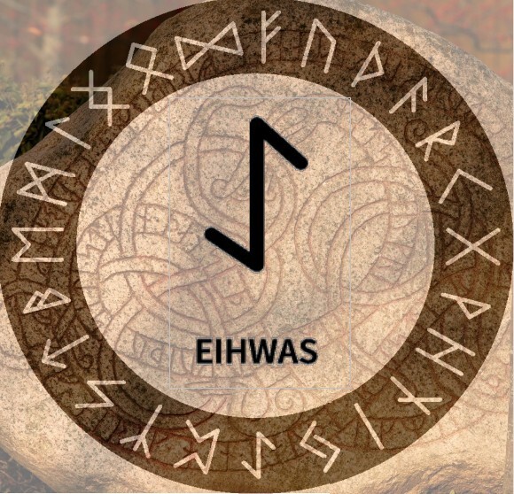 Rune Eihwaz Eiwaz im Runenkreis