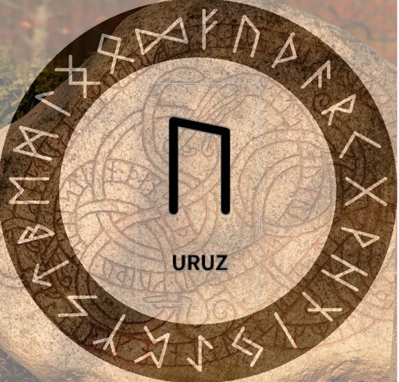 Rune Uruz im Runenkreis